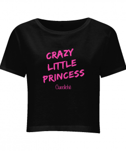 Cuecliché Women's Crazy Little Princess Cropped Tee